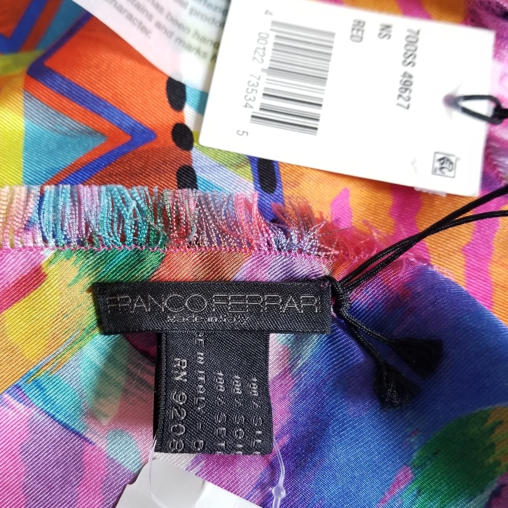 Franco Ferrari Silk Scarf Multicolor - Picture 7 of 8